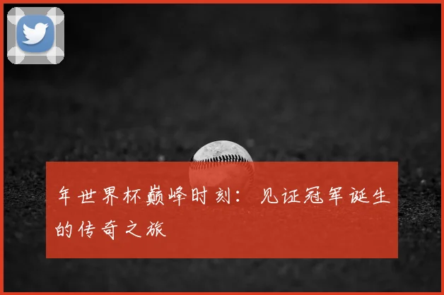年世界杯巅峰时刻：见证冠军诞生的传奇之旅